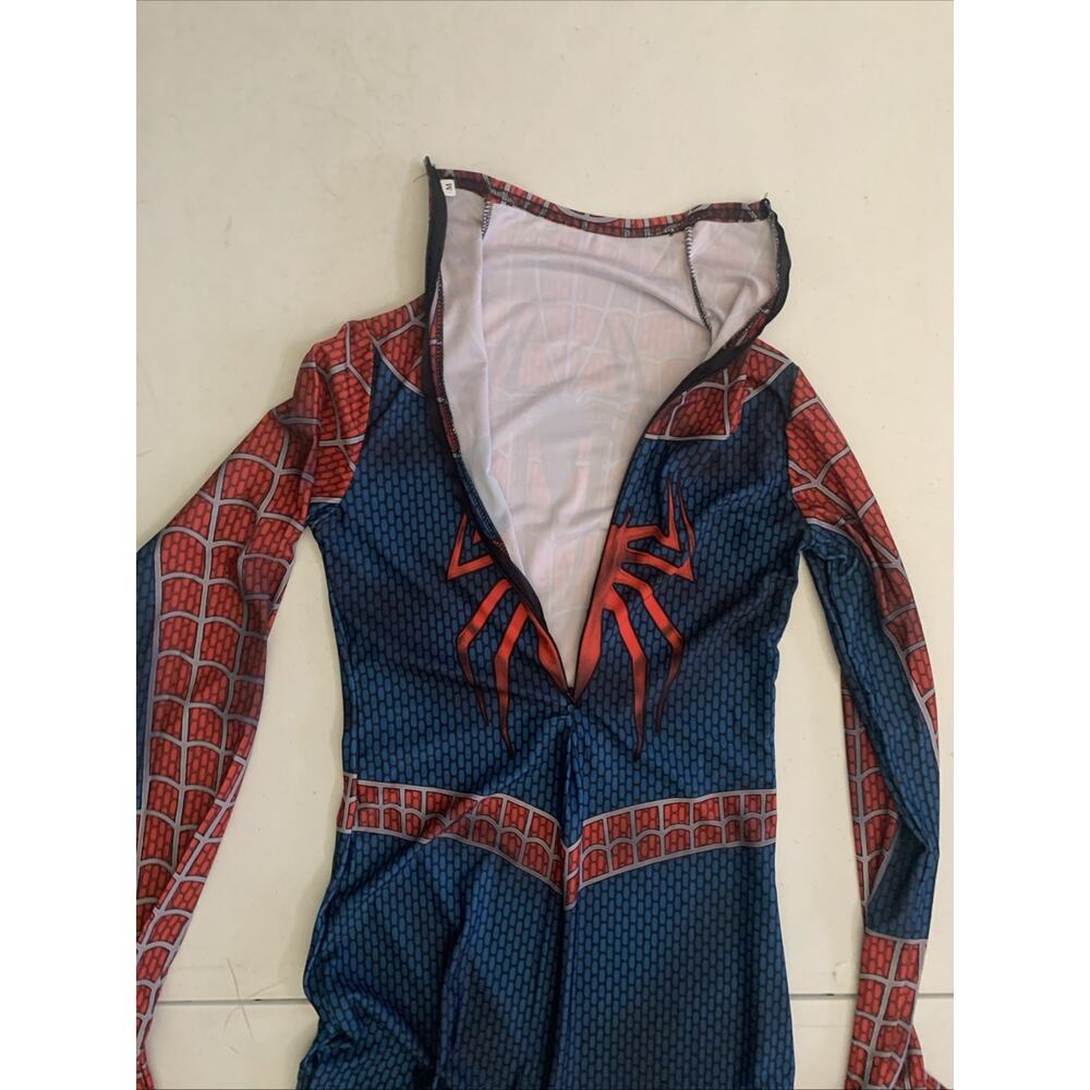 Spider-Man Size M Stretch Spandex Full Jumpsuit Adult/Kids Halloween Costume New - Picture 9 of 16